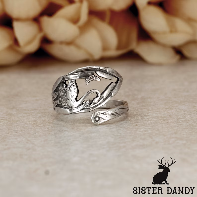 Sister Dandy 925 Sterling Silver Swan Ring